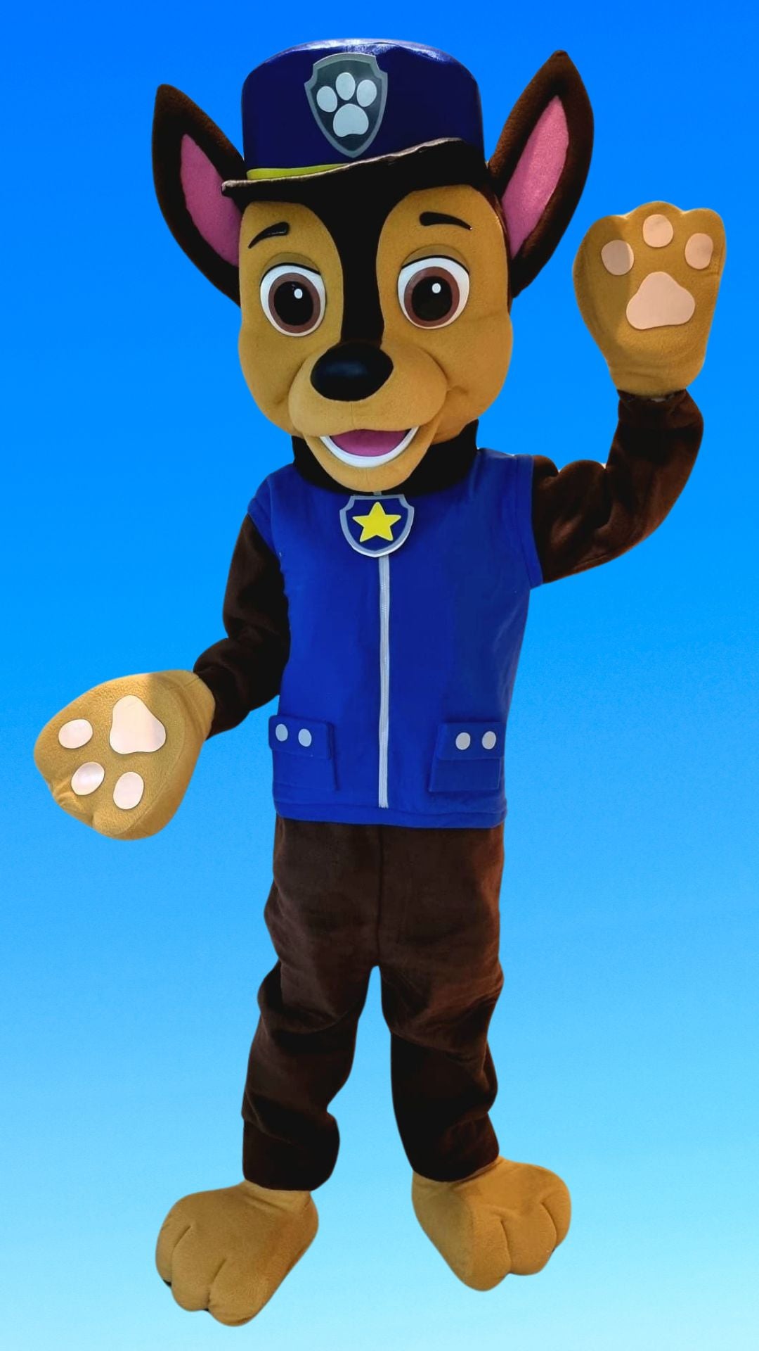 Buche Chase Maskottchen von der Paw Patrol für den Geburtstag deines Kindes.